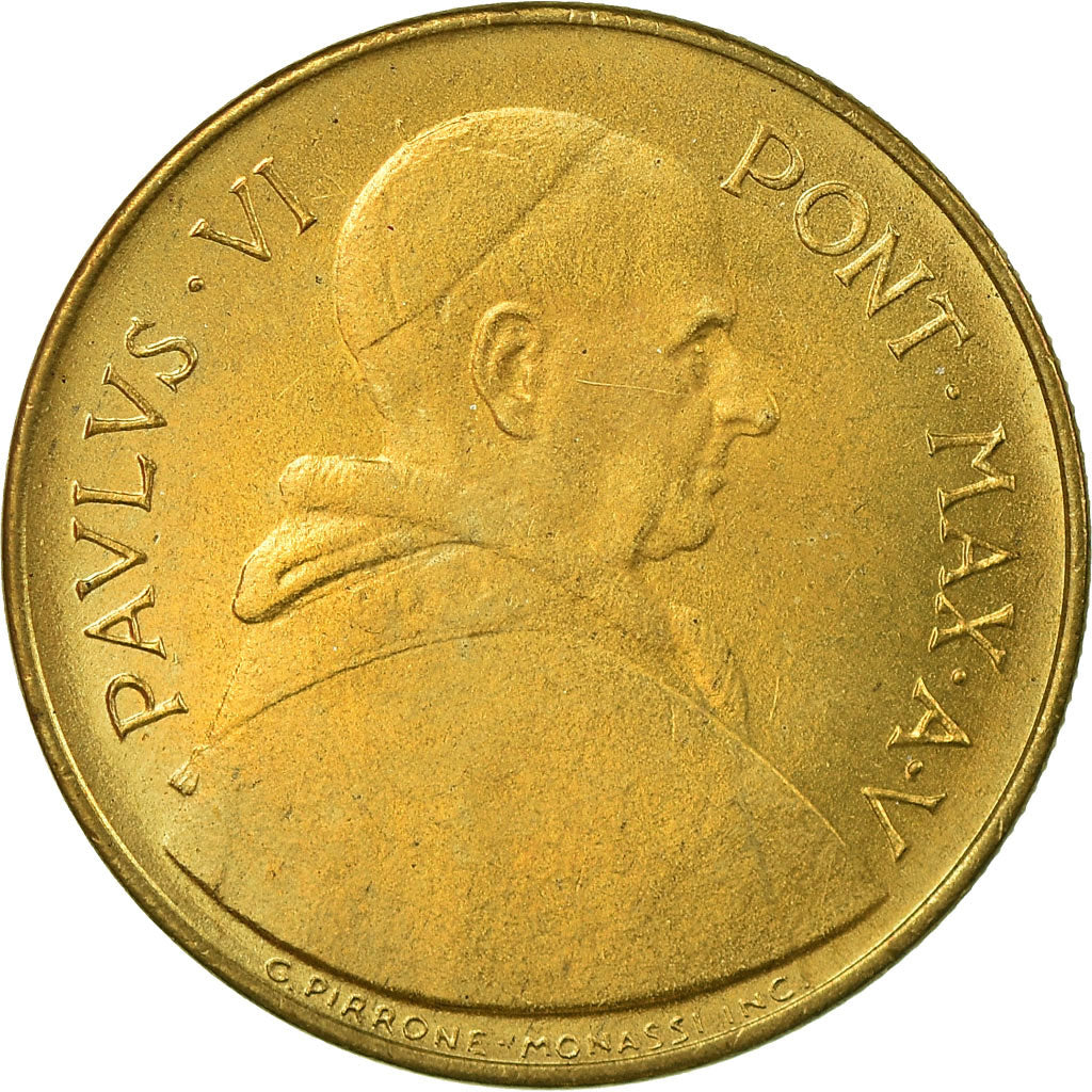 Coin, VATICAN CITY, Paul VI, 20 Lire, 1967, MS(63), Aluminum-Bronze, KM:96