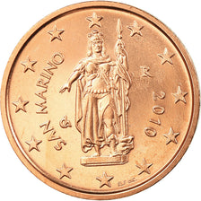 San Marino, 2 Euro Cent, 2010, MS(65-70), Copper Plated Steel, KM:441