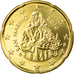 San Marino, 20 Euro Cent, 2010, MS(65-70), Brass, KM:483
