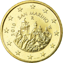 San Marino, 50 Euro Cent, 2010, MS(65-70), Brass, KM:484