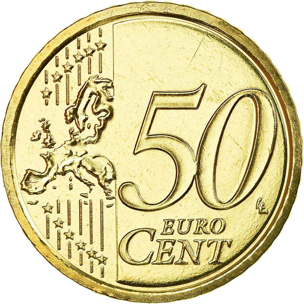 San Marino, 50 Euro Cent, 2010, MS(65-70), Brass, KM:484