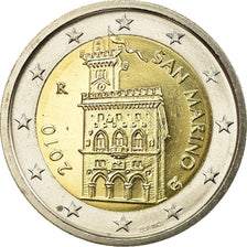 San Marino, 2 Euro, 2010, MS(65-70), Bi-Metallic, KM:486