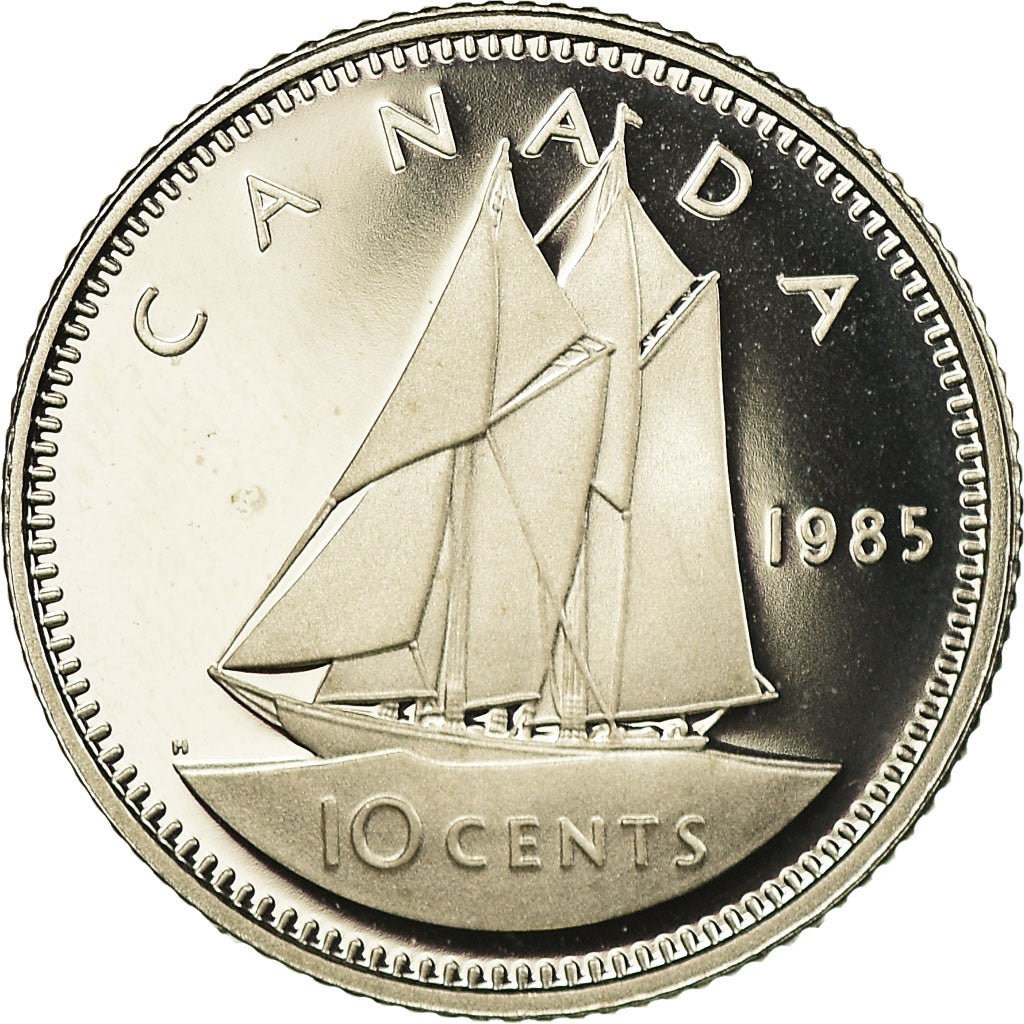 Moneta, Canada, Elizabeth II, 10 Cents, 1985, Royal Canadian Mint, Ottawa