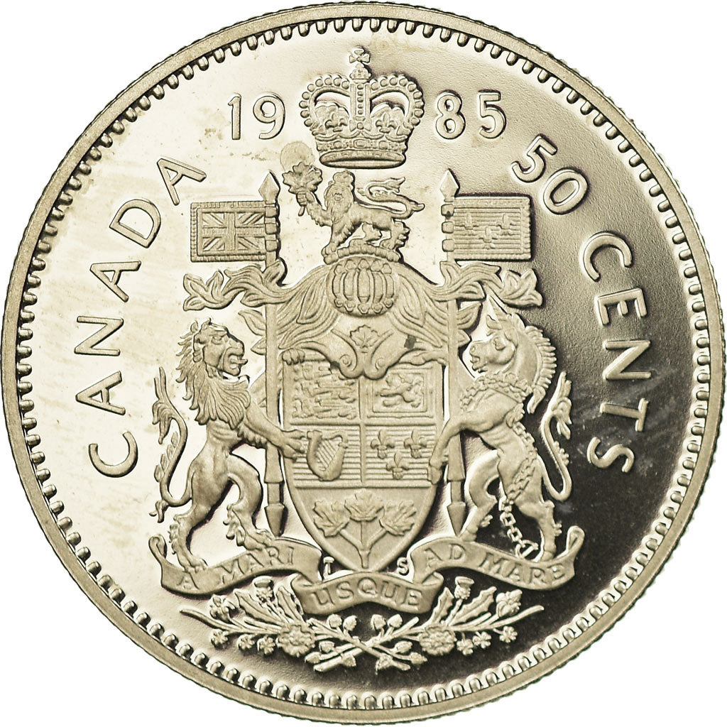 Coin, Canada, Elizabeth II, 50 Cents, 1985, Royal Canadian Mint, Ottawa, Proof
