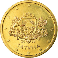 Latvia, 50 Euro Cent, 2014, UNZ, Messing