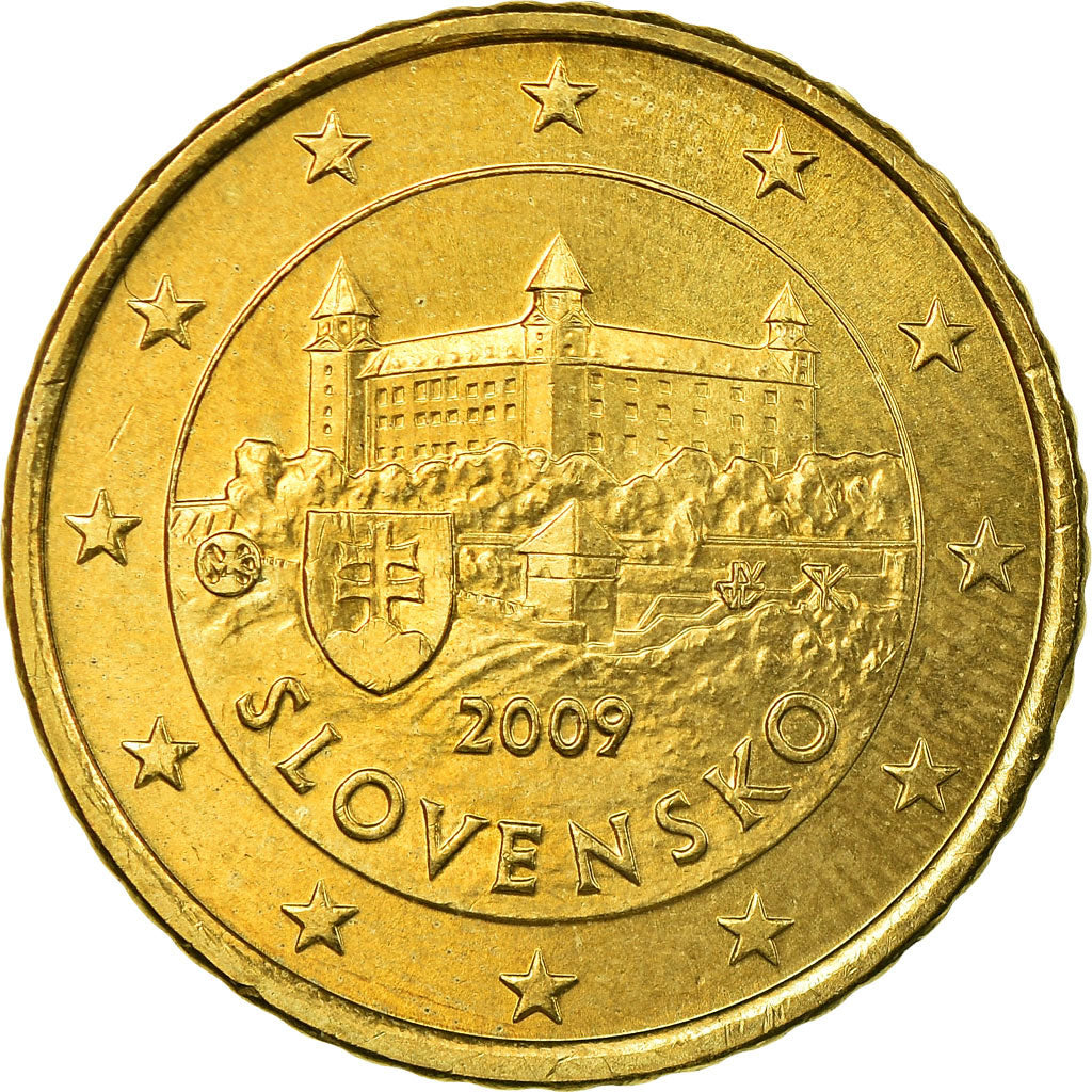 Slovaquie, 50 Euro Cent, 2009, SPL, Laiton, KM:100