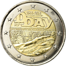 France, 2 Euro, D-Day, 2014, MS(63), Bi-Metallic, Gadoury:18, KM:New