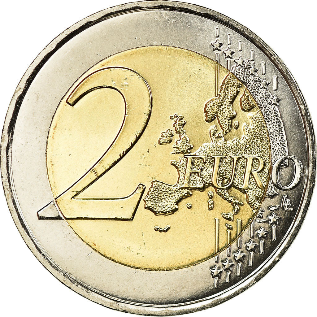 France, 2 Euro, D-Day, 2014, MS(63), Bi-Metallic, Gadoury:18, KM:New