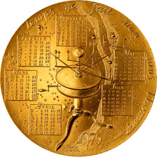France, Medal, Calendrier, Nouvelle Année, Sciences & Technologies, 1975, JP.