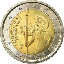 Spagna, 2 Euro, Don Quichotte, 2005, SPL, Bi-metallico, KM:1063