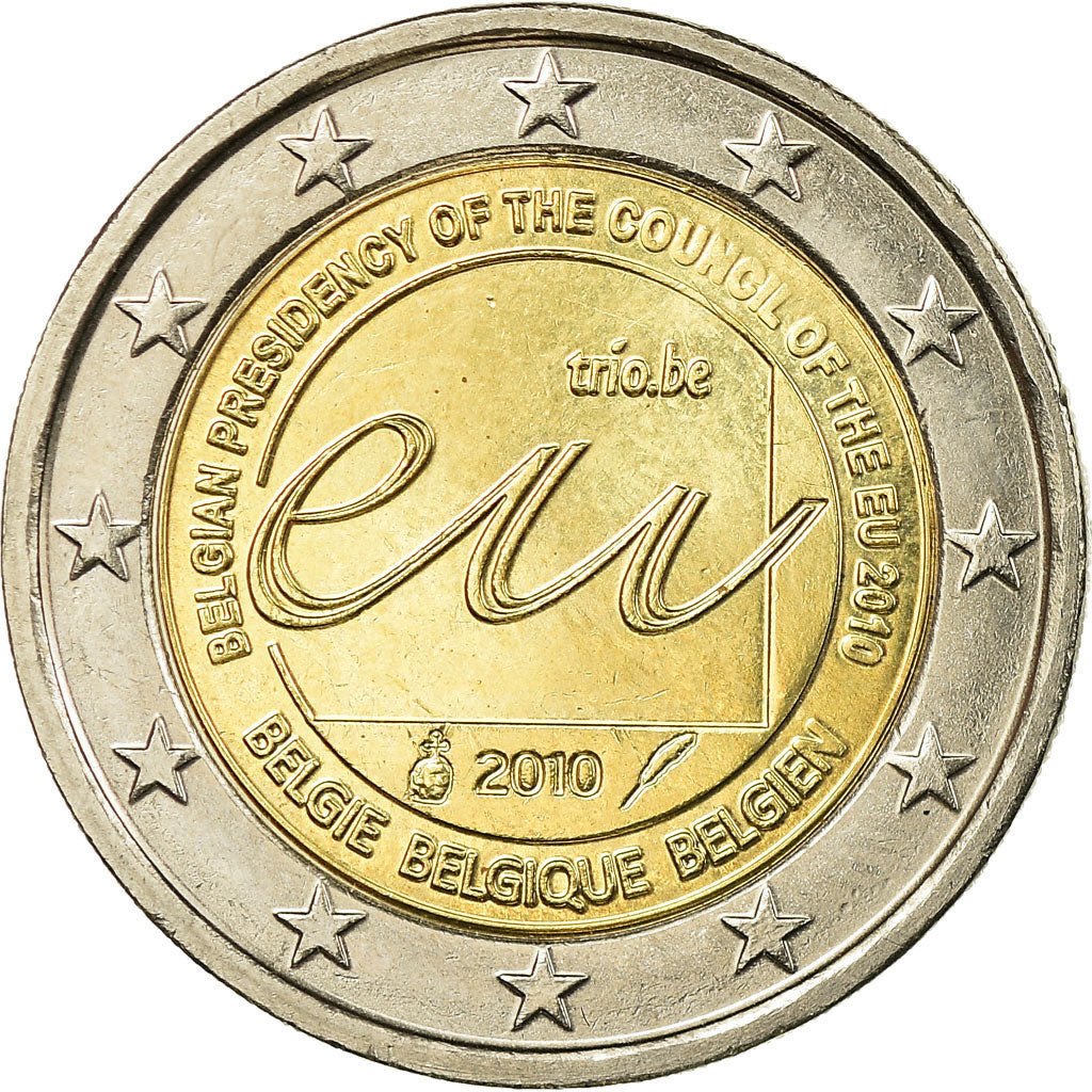 België, 2 Euro, EU Council Presidency, 2010, PR, Bi-Metallic, KM:289