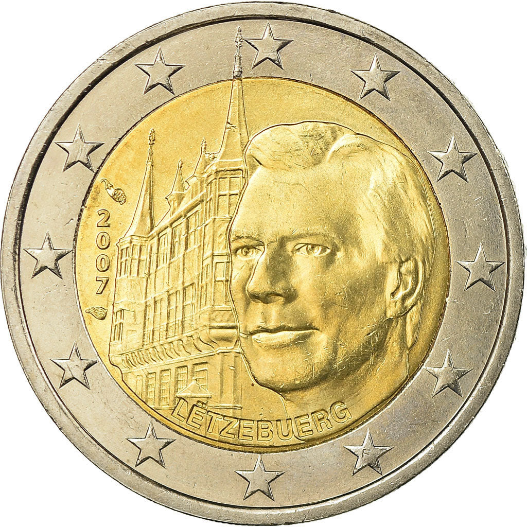 Luxembourg, 2 Euro, Grand-Duc Henri, 2007, MS(63), Bi-Metallic, KM:95