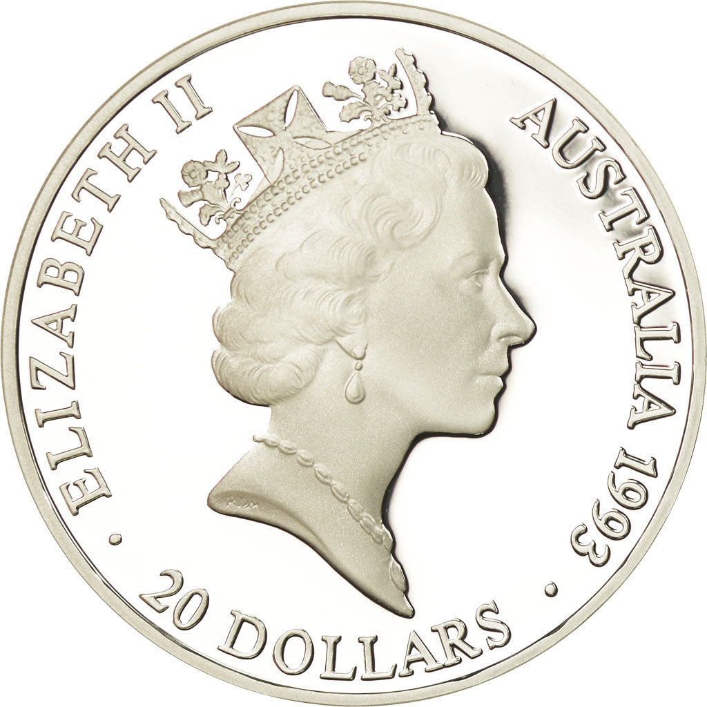 Coin, Australia, Elizabeth II, 20 Dollars, 1993, Proof, MS(65-70), Silver