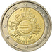 België, 2 Euro, 10 years euro, 2012, PR, Bi-Metallic, KM:315