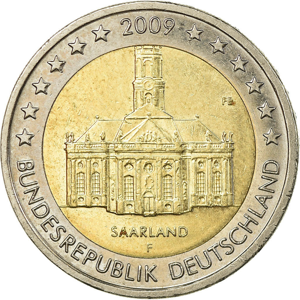 GERMANY - FEDERAL REPUBLIC, 2 Euro, 2009, AU(55-58), Bi-Metallic, KM:276