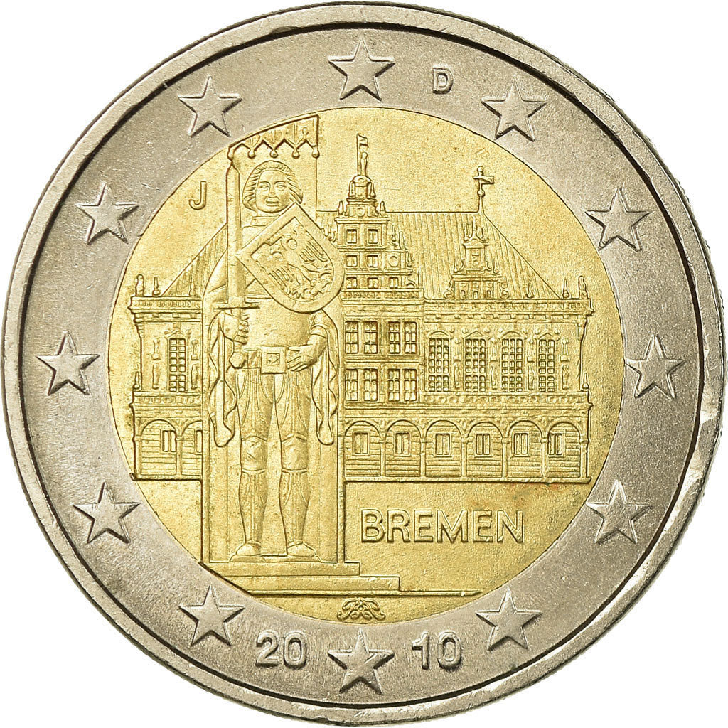 GERMANY - FEDERAL REPUBLIC, 2 Euro, 2010, MS(63), Bi-Metallic, KM:285