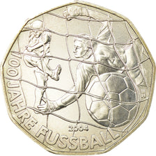 Oostenrijk, 5 Euro, centennial of austrian soccer, 2004, UNC-, Zilver, KM:3113