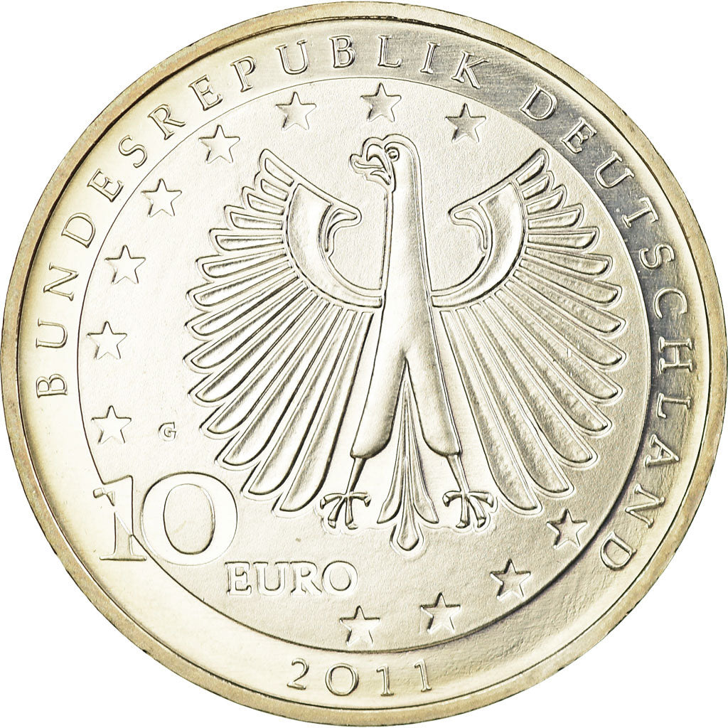 Germany, 10 Euro, 2011, Proof, MS(63), Silver, KM:295