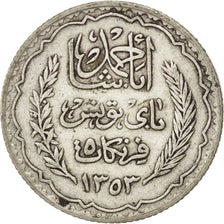 TUNISIA, 5 Francs, 1936, Paris, KM #261, EF(40-45), Silver, 4.95