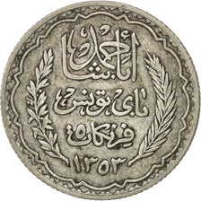 TUNISIA, 5 Francs, 1936, Paris, KM #261, EF(40-45), Silver, 4.95