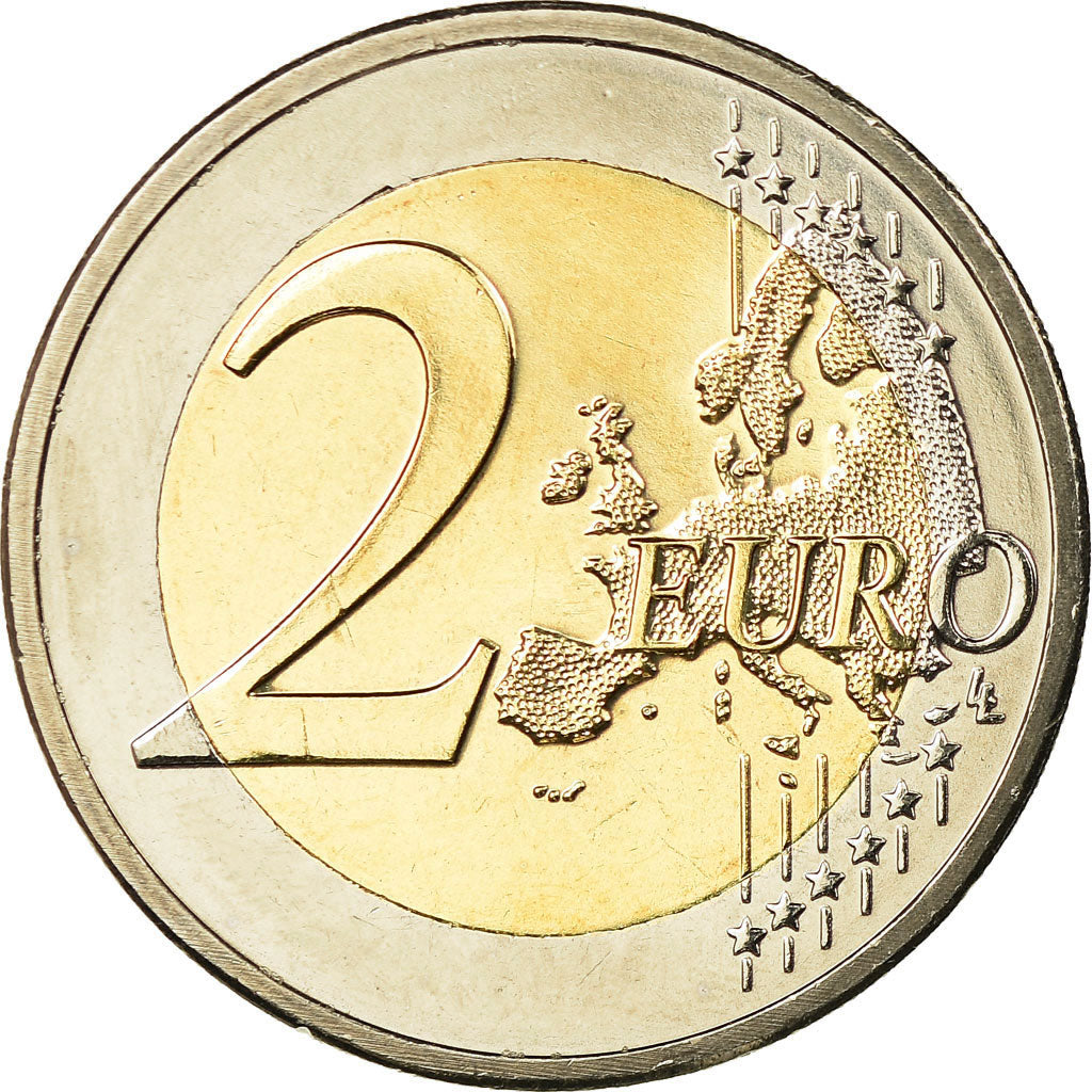 Netherlands, 2 Euro, Erasme, 2011, MS(63), Bi-Metallic, KM:298