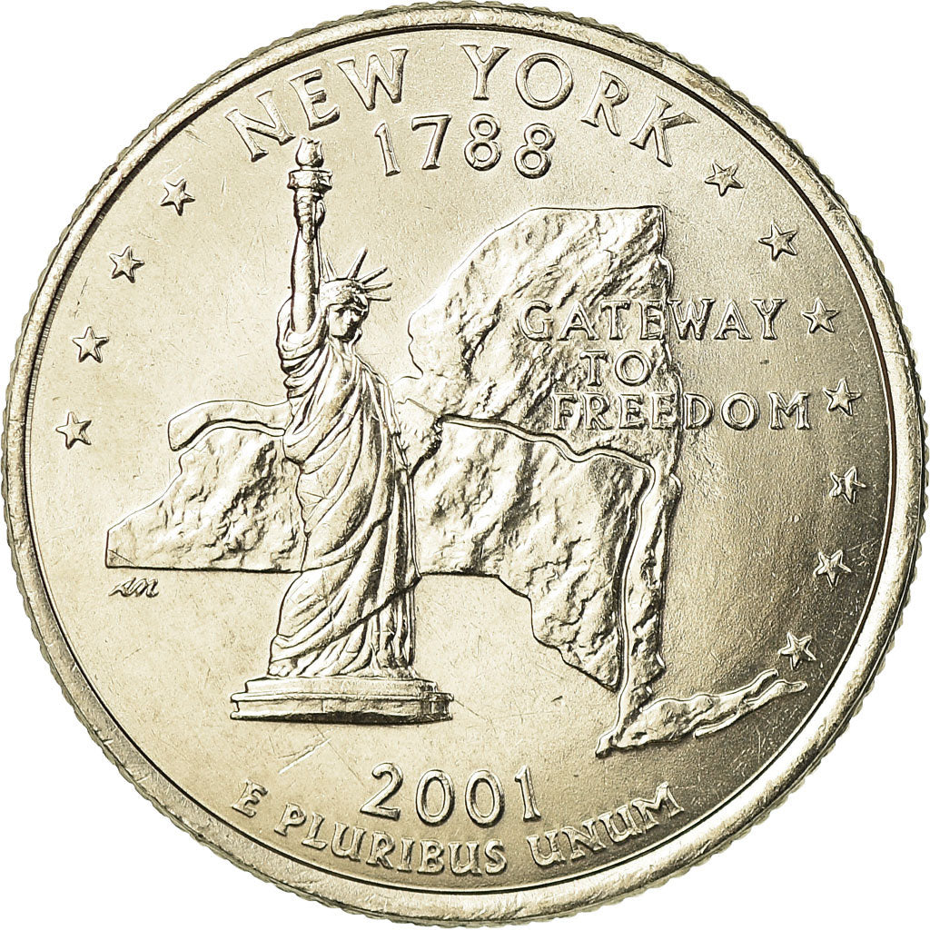 Coin, United States, New York, Quarter, 2001, U.S. Mint, Denver, MS(65-70)
