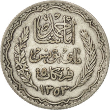 TUNISIA, 5 Francs, 1936, Paris, KM #261, EF(40-45), Silver, 4.90