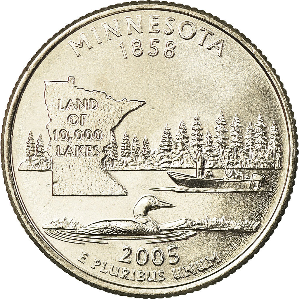 Coin, United States, Minnesota, Quarter, 2005, U.S. Mint, Denver, MS(65-70)