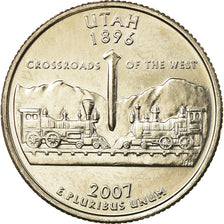 Coin, United States, Utah, Quarter, 2007, U.S. Mint, Denver, MS(65-70)