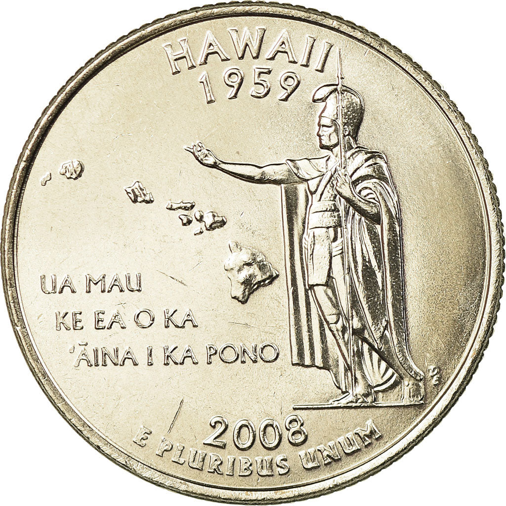 Coin, United States, Hawaii, Quarter, 2008, U.S. Mint, Denver, MS(65-70)