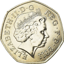 Coin, Great Britain, Elizabeth II, Canoeing, 50 Pence, 2011, British Royal Mint