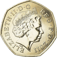 Coin, Great Britain, Elizabeth II, Cycling, 50 Pence, 2011, British Royal Mint