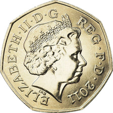 Coin, Great Britain, Elizabeth II, Hockey, 50 Pence, 2011, British Royal Mint
