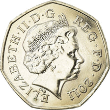 Coin, Great Britain, Elizabeth II, Triathlon, 50 Pence, 2011, British Royal
