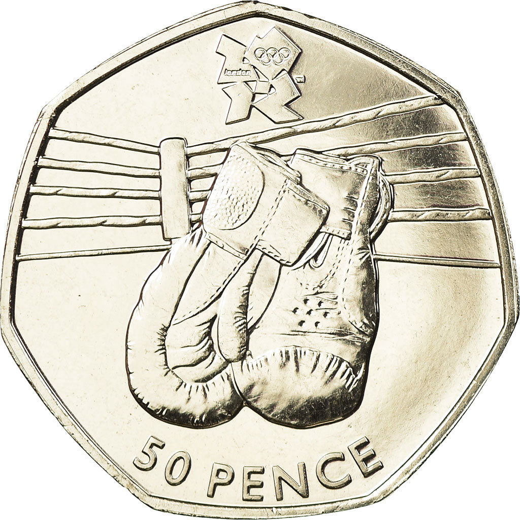 Coin, Great Britain, Elizabeth II, Boxing, 50 Pence, 2011, British Royal Mint