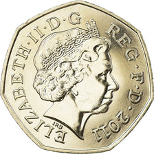 Coin, Great Britain, Elizabeth II, Equestrian, 50 Pence, 2011, British Royal
