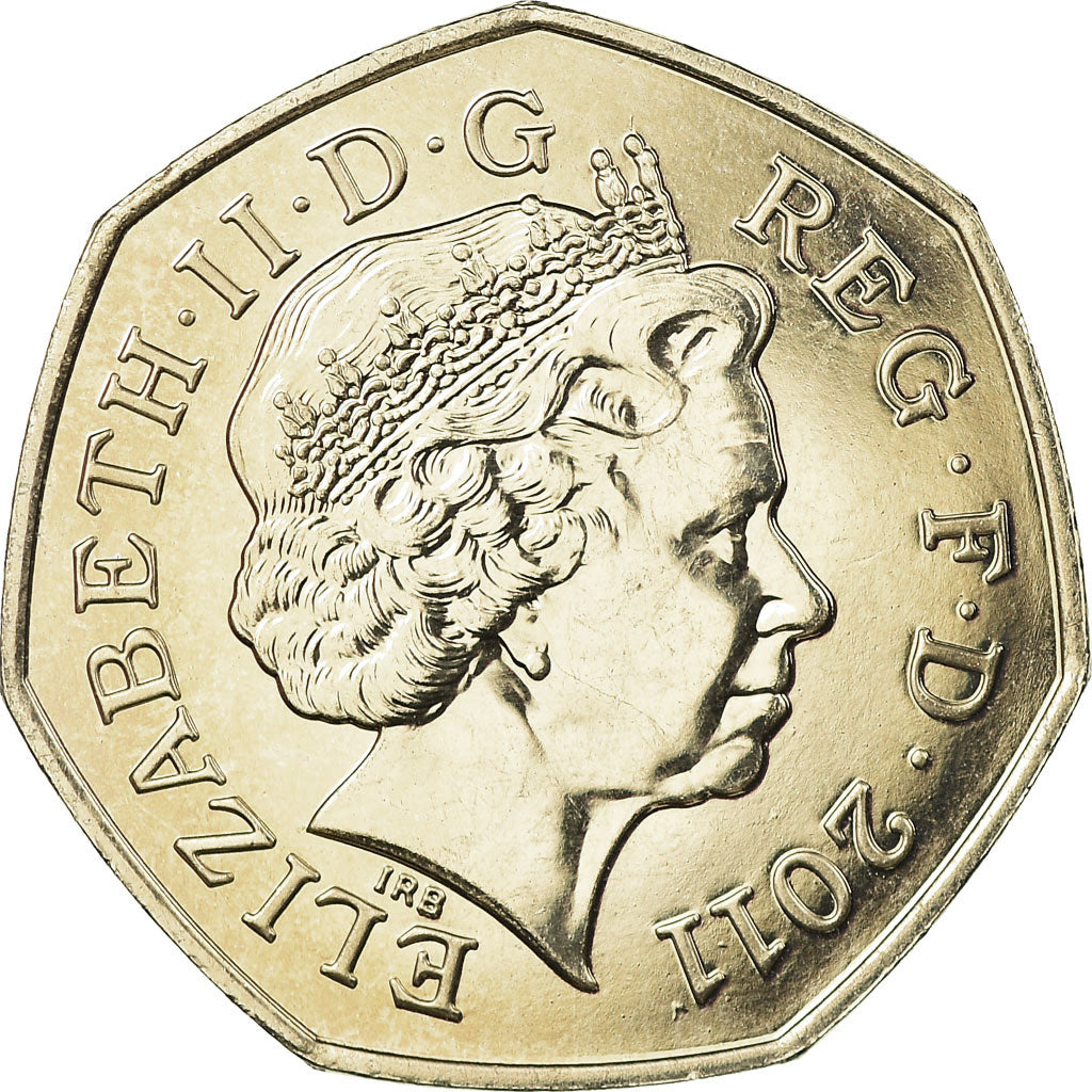 Coin, Great Britain, Elizabeth II, Sailing, 50 Pence, 2011, British Royal Mint