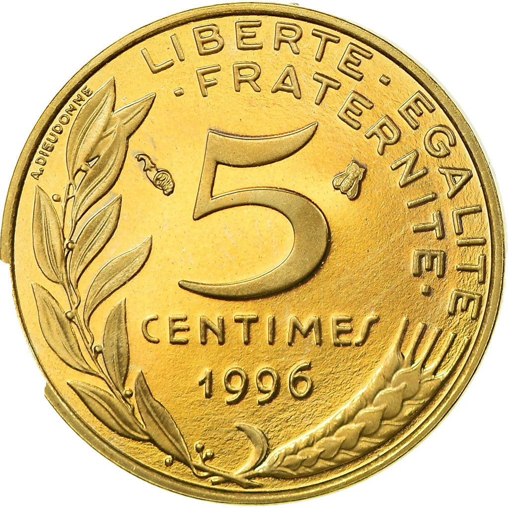 Coin, France, Marianne, 5 Centimes, 1996, Paris, Proof, MS(65-70)