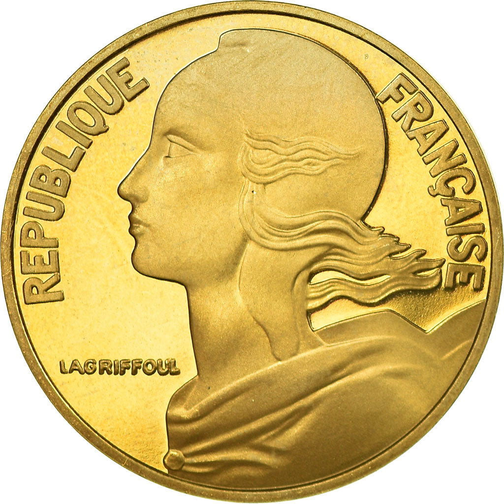 Moeda, França, Marianne, 20 Centimes, 1996, Paris, Proof, MS(65-70)