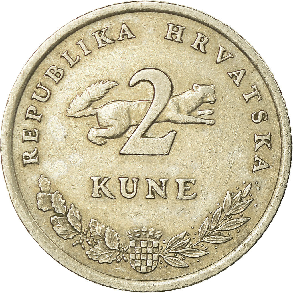 Munten, Kroatië, 2 Kune, 1997, ZF, Copper-Nickel-Zinc, KM:10