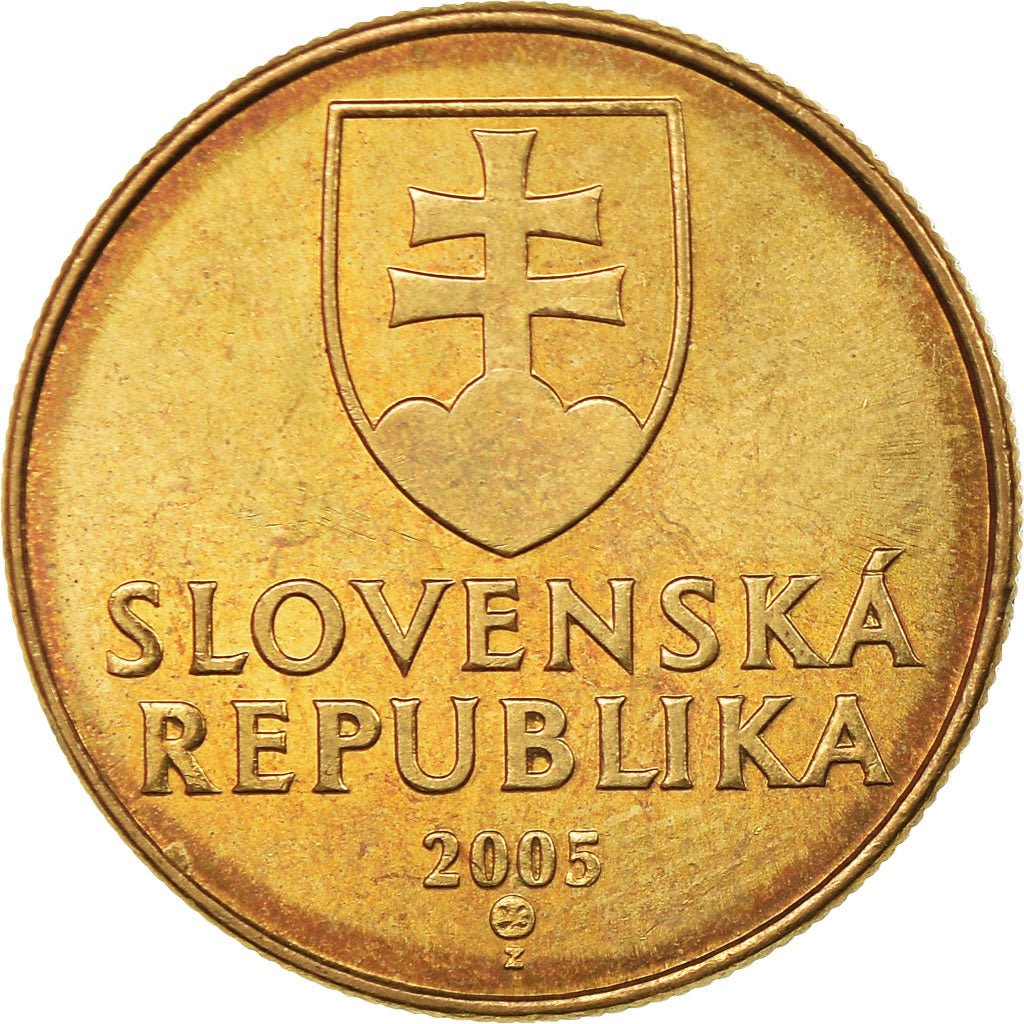 Moneta, Slovacchia, Koruna, 2005, BB, Acciaio placcato in bronzo, KM:12