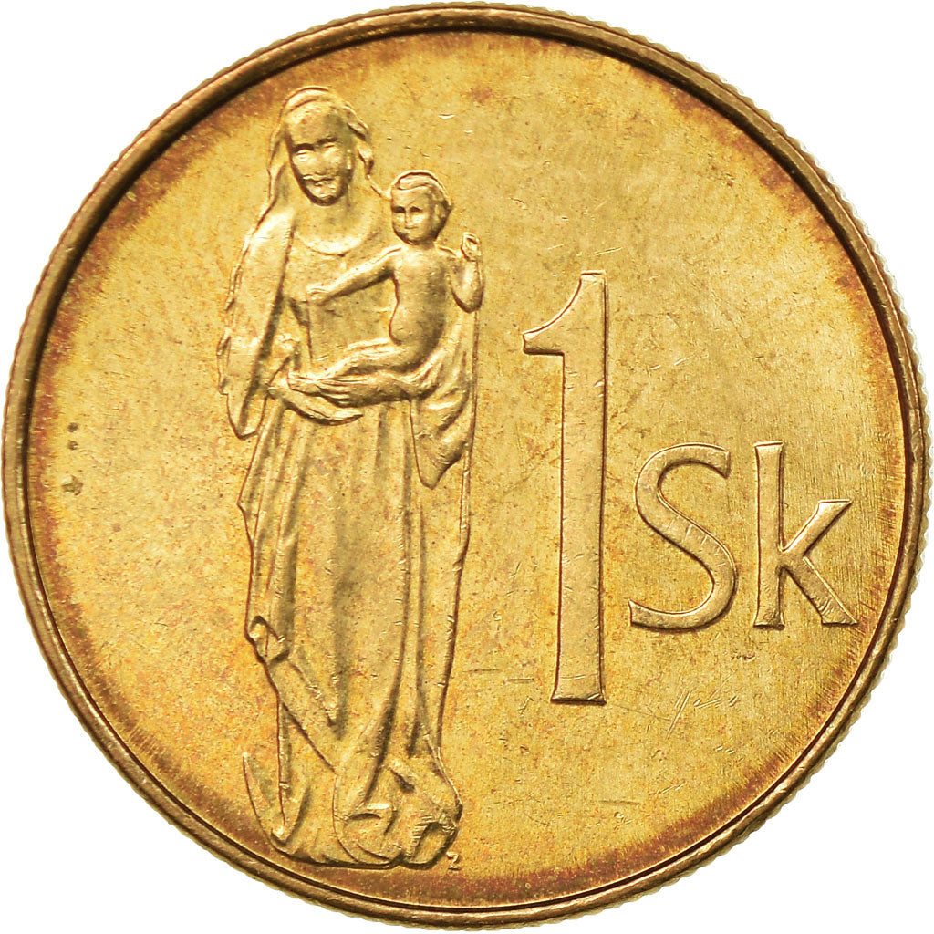 Moneta, Slovacchia, Koruna, 2005, BB, Acciaio placcato in bronzo, KM:12