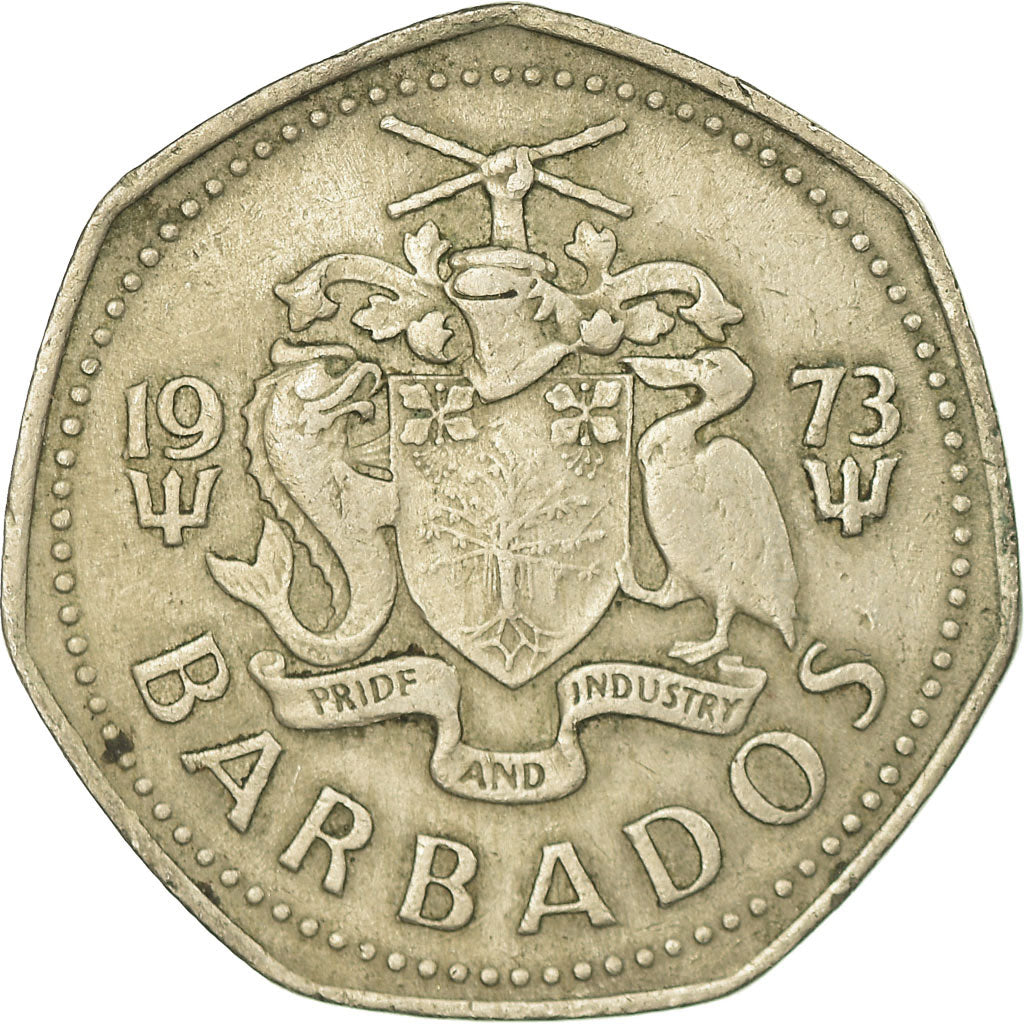 Coin, Barbados, Dollar, 1973, Franklin Mint, EF(40-45), Copper-nickel, KM:14.1