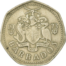 Coin, Barbados, Dollar, 1973, Franklin Mint, EF(40-45), Copper-nickel, KM:14.1