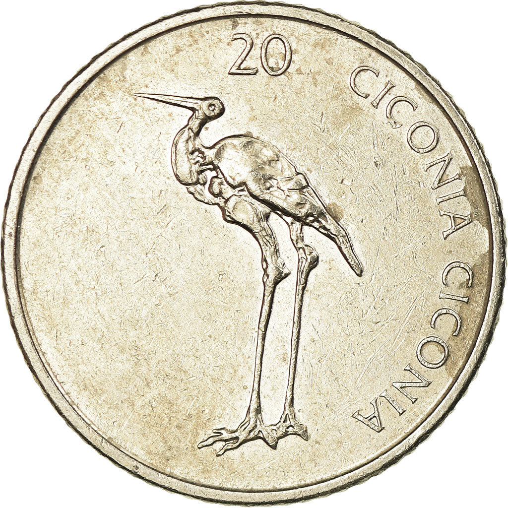 Coin, Slovenia, 20 Stotinov, 2003, EF(40-45), Aluminum, KM:8