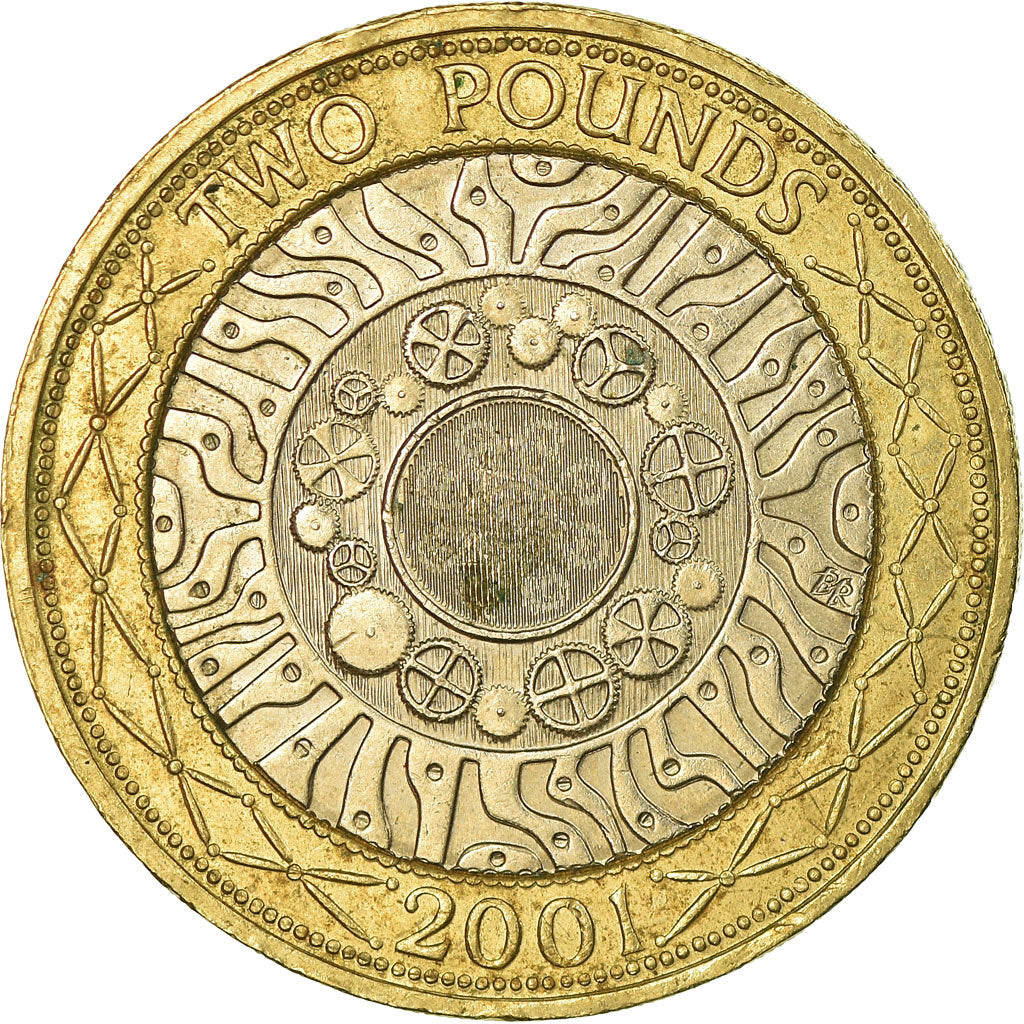 Monnaie, Grande-Bretagne, Elizabeth II, 2 Pounds, 2001, TTB, Bi-Metallic, KM:994
