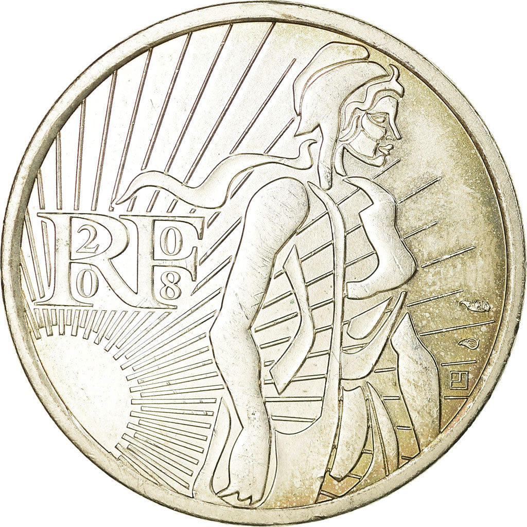 France, 5 Euro, 2008, EF(40-45), Silver, Gadoury:EU287, KM:1534
