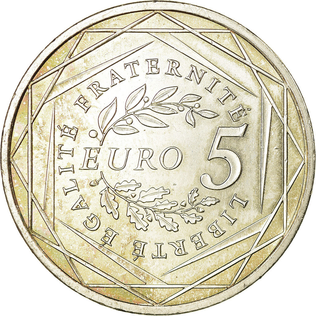 France, 5 Euro, 2008, EF(40-45), Silver, Gadoury:EU287, KM:1534
