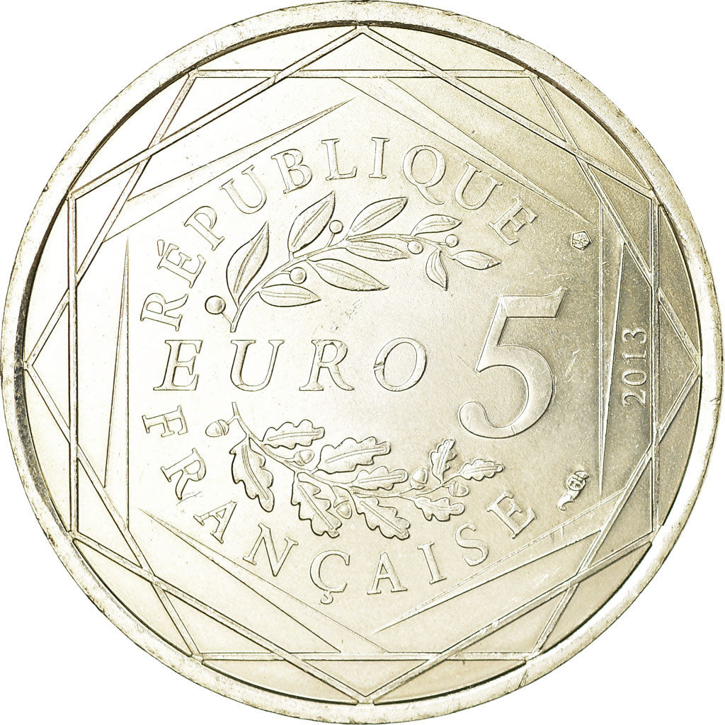 France, 5 Euro, Egalité, 2013, AU(55-58), Silver