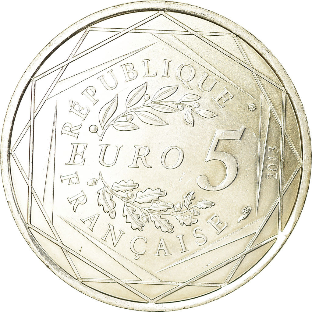 France, 5 Euro, Liberté, 2013, AU(55-58), Silver
